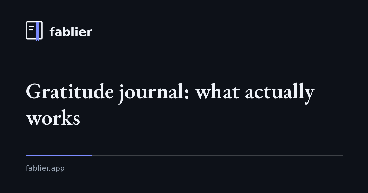 Gratitude journal