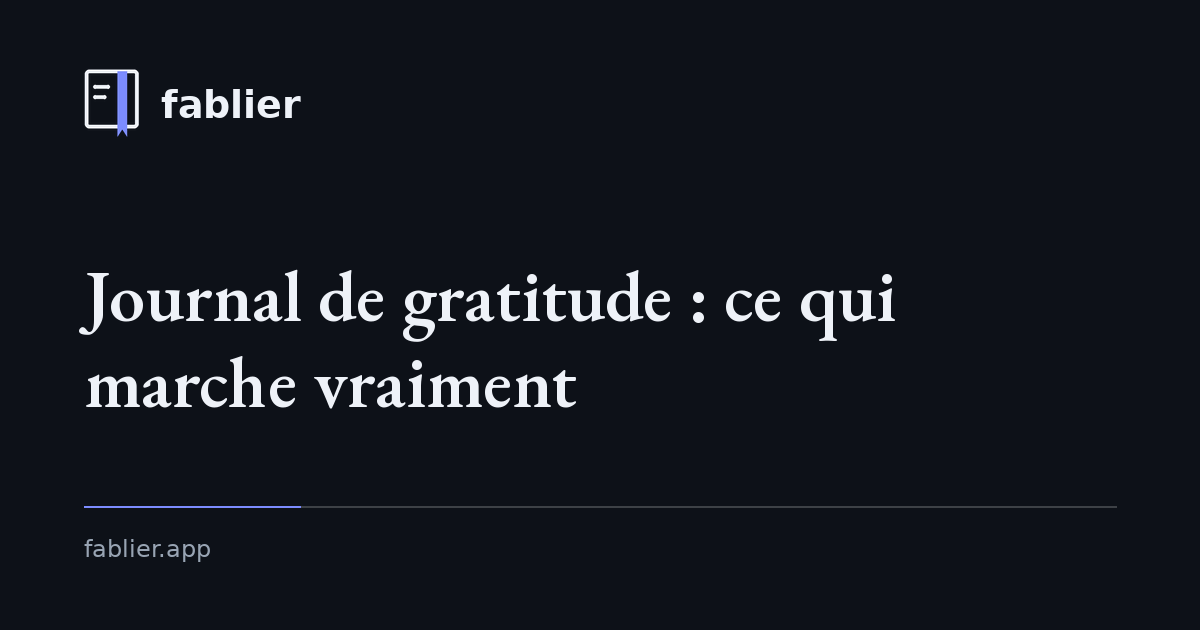 Journal de gratitude