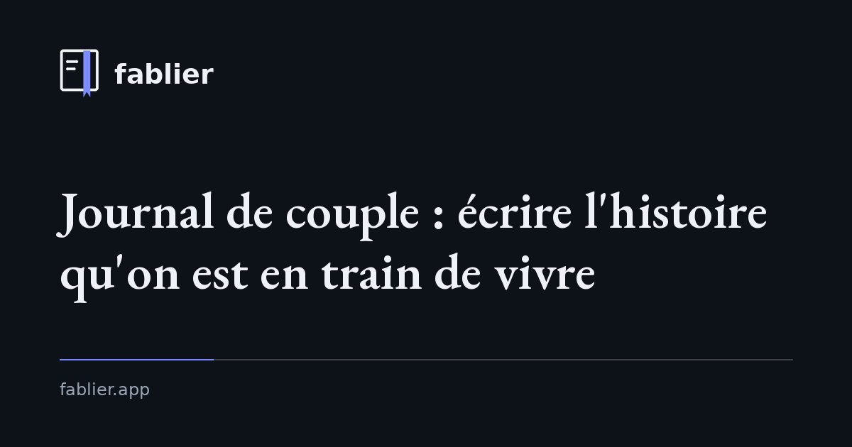 Journal de couple